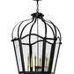 Meyda Lighting Citadel 33" 6-Light Blackwash Pendant Light With White Clear Crystal Idalight Shade