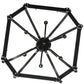 Meyda Lighting Citadel 33" 6-Light Blackwash Pendant Light With White Clear Crystal Idalight Shade