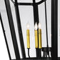 Meyda Lighting Citadel 33" 6-Light Blackwash Pendant Light With White Clear Crystal Idalight Shade