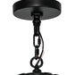 Meyda Lighting Citadel 33" 6-Light Blackwash Pendant Light With White Clear Crystal Idalight Shade