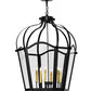 Meyda Lighting Citadel 33" 6-Light Blackwash Pendant Light With White Clear Crystal Idalight Shade