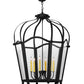 Meyda Lighting Citadel 33" 6-Light Chestnut Pendant Light With Clear Shade Glass