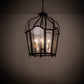 Meyda Lighting Citadel 33" 6-Light Golden Bronze Pendant Light With Clear Seeded Shade Glass