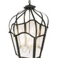 Meyda Lighting Citadel 33" 6-Light Golden Bronze Pendant Light With Clear Seeded Shade Glass