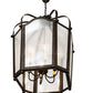 Meyda Lighting Citadel 33" 6-Light Golden Bronze Pendant Light With Clear Seeded Shade Glass