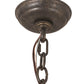 Meyda Lighting Citadel 33" 6-Light Golden Bronze Pendant Light With Clear Seeded Shade Glass