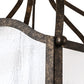 Meyda Lighting Citadel 33" 6-Light Golden Bronze Pendant Light With Clear Seeded Shade Glass