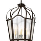Meyda Lighting Citadel 33" 6-Light Golden Bronze Pendant Light With Clear Seeded Shade Glass