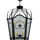 Meyda Lighting Citadel 34" 12-Light Blackwash Pendant Light With Rainstone Idalight Shade Glass