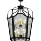 Meyda Lighting Citadel 34" 12-Light Blackwash Pendant Light With Rainstone Idalight Shade Glass