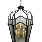 Meyda Lighting Citadel 34" 12-Light Blackwash Pendant Light With Rainstone Idalight Shade Glass