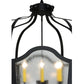 Meyda Lighting Citadel 34" 12-Light Blackwash Pendant Light With Rainstone Idalight Shade Glass
