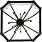 Meyda Lighting Citadel 34" 12-Light Blackwash Pendant Light With Rainstone Idalight Shade Glass
