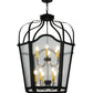 Meyda Lighting Citadel 34" 12-Light Blackwash Pendant Light With Rainstone Idalight Shade Glass