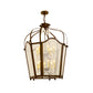 Meyda Lighting Citadel 35" 12-Light Classic Rust Pendant Light With Clear Shade Glass