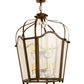 Meyda Lighting Citadel 35" 12-Light Classic Rust Pendant Light With Clear Shade Glass