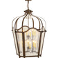 Meyda Lighting Citadel 35" 12-Light Classic Rust Pendant Light With Clear Shade Glass