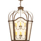 Meyda Lighting Citadel 35" 12-Light Classic Rust Pendant Light With Clear Shade Glass