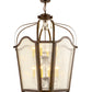 Meyda Lighting Citadel 35" 12-Light Classic Rust Pendant Light With Clear Shade Glass