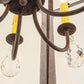 Meyda Lighting Citadel 35" 12-Light Classic Rust Pendant Light With Clear Shade Glass