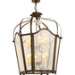 Meyda Lighting Citadel 35" 12-Light Classic Rust Pendant Light With Clear Shade Glass