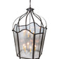 Meyda Lighting Citadel 42" 12-Light 2-Tier Oil Rubbed Bronze Pendant Light With Rainstone Idalight Shade Glass