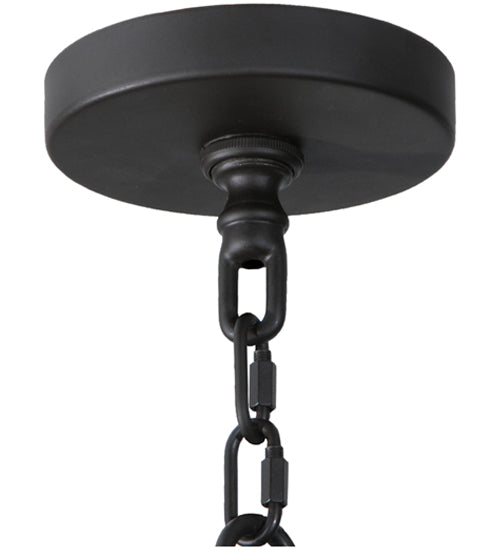 Meyda Lighting Citadel 42" 12-Light 2-Tier Oil Rubbed Bronze Pendant Light With Rainstone Idalight Shade Glass