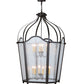Meyda Lighting Citadel 42" 12-Light 2-Tier Oil Rubbed Bronze Pendant Light With Rainstone Idalight Shade Glass