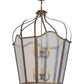 Meyda Lighting Citadel 42" 12-Light Antique Copper Pendant Light With Rainstone Idalight Shade