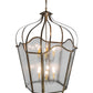 Meyda Lighting Citadel 42" 12-Light Antique Copper Pendant Light With Rainstone Idalight Shade