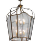 Meyda Lighting Citadel 42" 12-Light Antique Copper Pendant Light With Rainstone Idalight Shade