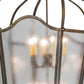 Meyda Lighting Citadel 42" 12-Light Antique Copper Pendant Light With Rainstone Idalight Shade