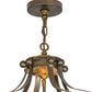 Meyda Lighting Citadel 42" 12-Light Antique Copper Pendant Light With Rainstone Idalight Shade