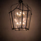 Meyda Lighting Citadel 42" 12-Light Textured Black Pendant Light With Clear Rainstone Idalight Shade Glass