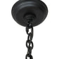 Meyda Lighting Citadel 42" 12-Light Textured Black Pendant Light With Clear Rainstone Idalight Shade Glass