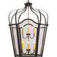 Meyda Lighting Citadel 42" 12-Light Timeless Bronze Pendant Light With Clear Crystal Idalight Shade Glass