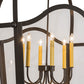 Meyda Lighting Citadel 42" 12-Light Timeless Bronze Pendant Light With Clear Crystal Idalight Shade Glass