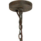 Meyda Lighting Citadel 46" 16-Light Organic Rust Pendant Light With Rainstone Idalight Shade Glass