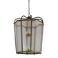 Meyda Lighting Citadel 46" 16-Light Organic Rust Pendant Light With Rainstone Idalight Shade Glass