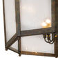 Meyda Lighting Citadel 46" 16-Light Organic Rust Pendant Light With Rainstone Idalight Shade Glass