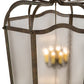 Meyda Lighting Citadel 46" 16-Light Organic Rust Pendant Light With Rainstone Idalight Shade Glass