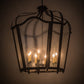 Meyda Lighting Citadel 48" 8-Light Costello Black Pendant Light With Clear Seeded Shade Glass
