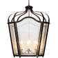 Meyda Lighting Citadel 48" 8-Light Costello Black Pendant Light With Clear Seeded Shade Glass