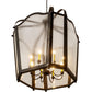 Meyda Lighting Citadel 48" 8-Light Costello Black Pendant Light With Clear Seeded Shade Glass