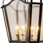 Meyda Lighting Citadel 48" 8-Light Costello Black Pendant Light With Clear Seeded Shade Glass