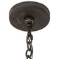 Meyda Lighting Citadel 48" 8-Light Costello Black Pendant Light With Clear Seeded Shade Glass