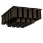 Meyda Lighting Cityscape Vista 35" 48-Light Rail Bronze Flush Mount Light