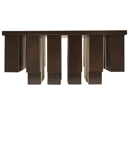 Meyda Lighting Cityscape Vista 35" 48-Light Rail Bronze Flush Mount Light
