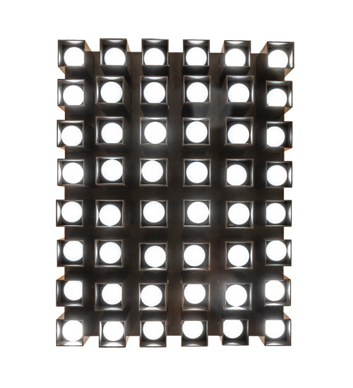 Meyda Lighting Cityscape Vista 35" 48-Light Rail Bronze Flush Mount Light