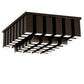 Meyda Lighting Cityscape Vista 35" 48-Light Rail Bronze Flush Mount Light